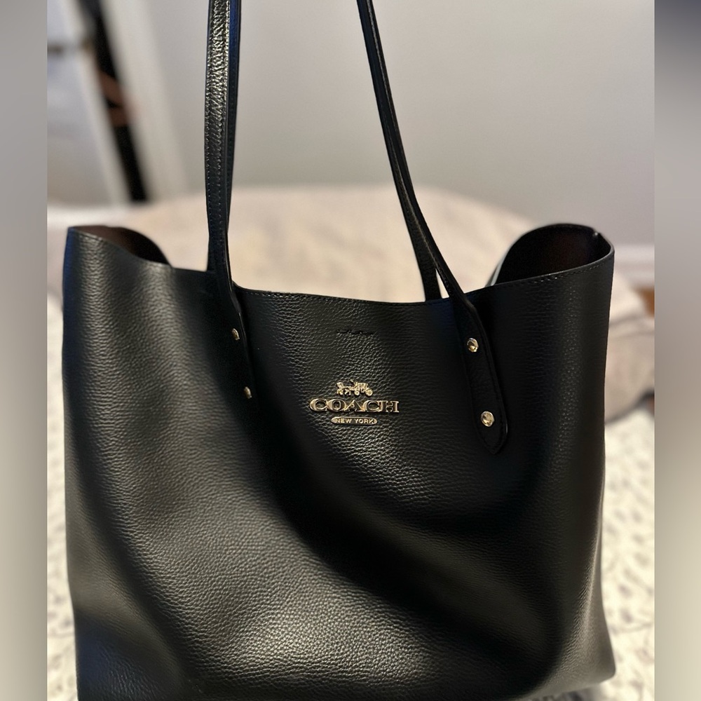 Large Leather Coach Tote